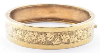 VICTORIAN GILT HINGED BANGLE BRACELET