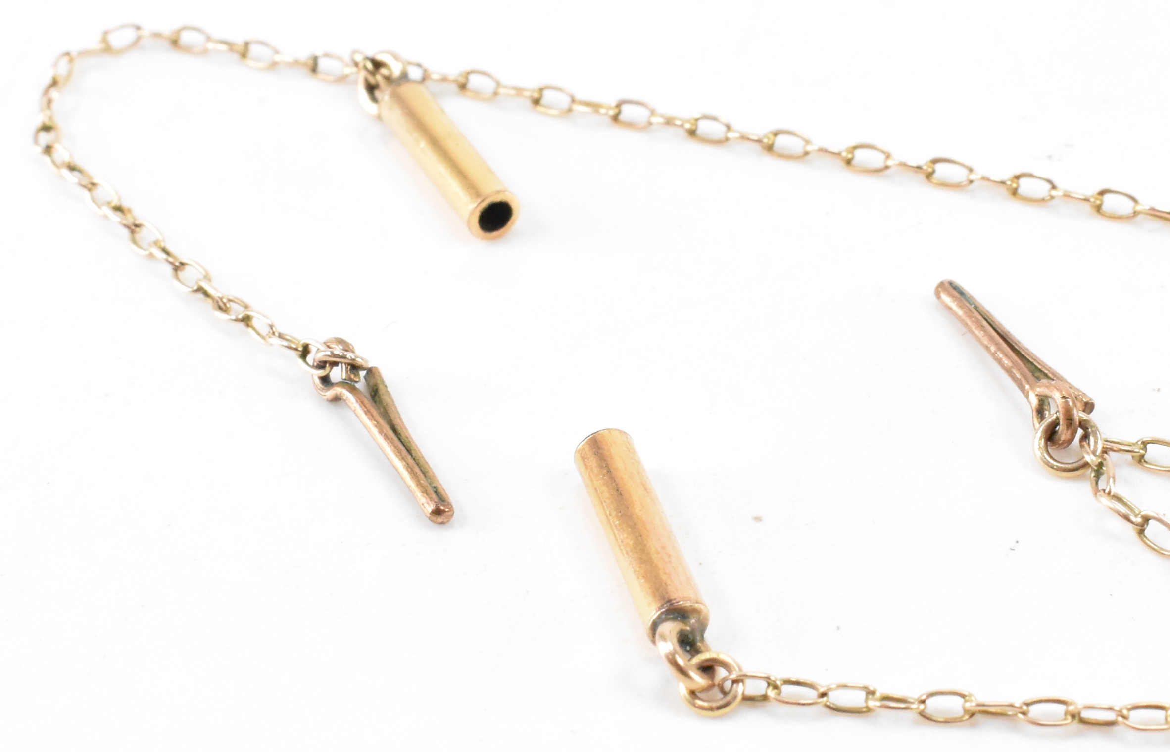VICTORIAN GOLD SEEDPEARL & PASTE SWALLOW NECKLACE - Image 8 of 9