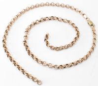 HALLMARKED 9CT GOLD BELCHER LINK CHAIN