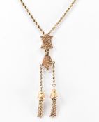 VICTORIAN 9CT GOLD POCKET WATCH CHAIN NECKLACE