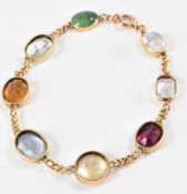 VICTORIAN 15CT GOLD MULTIGEM BRACELET