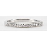 HALLMARKED 9CT WHITE GOLD & DIAMOND ETERNITY RING