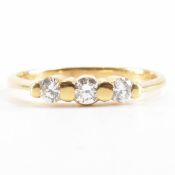 GOLD & DIAMOND THREE STONE RING