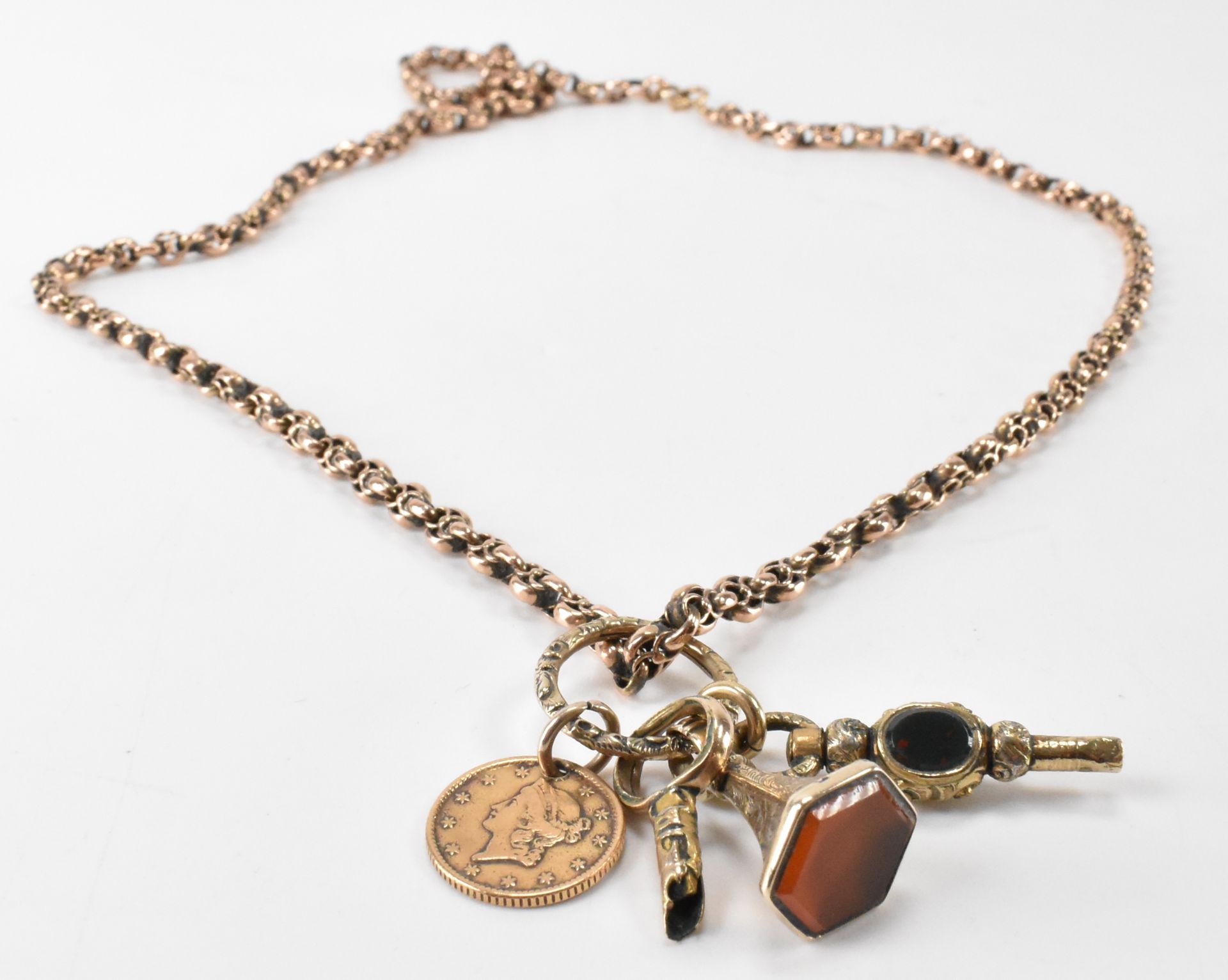 VICTORIAN POCKET WATCH CHAIN NECKLACE - Image 5 of 6