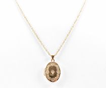 HALLMARKED 9CT LOCKET NECKLACE