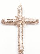 18TH CENTURY SILVER FILIGREE CRUCIFIX PENDANT