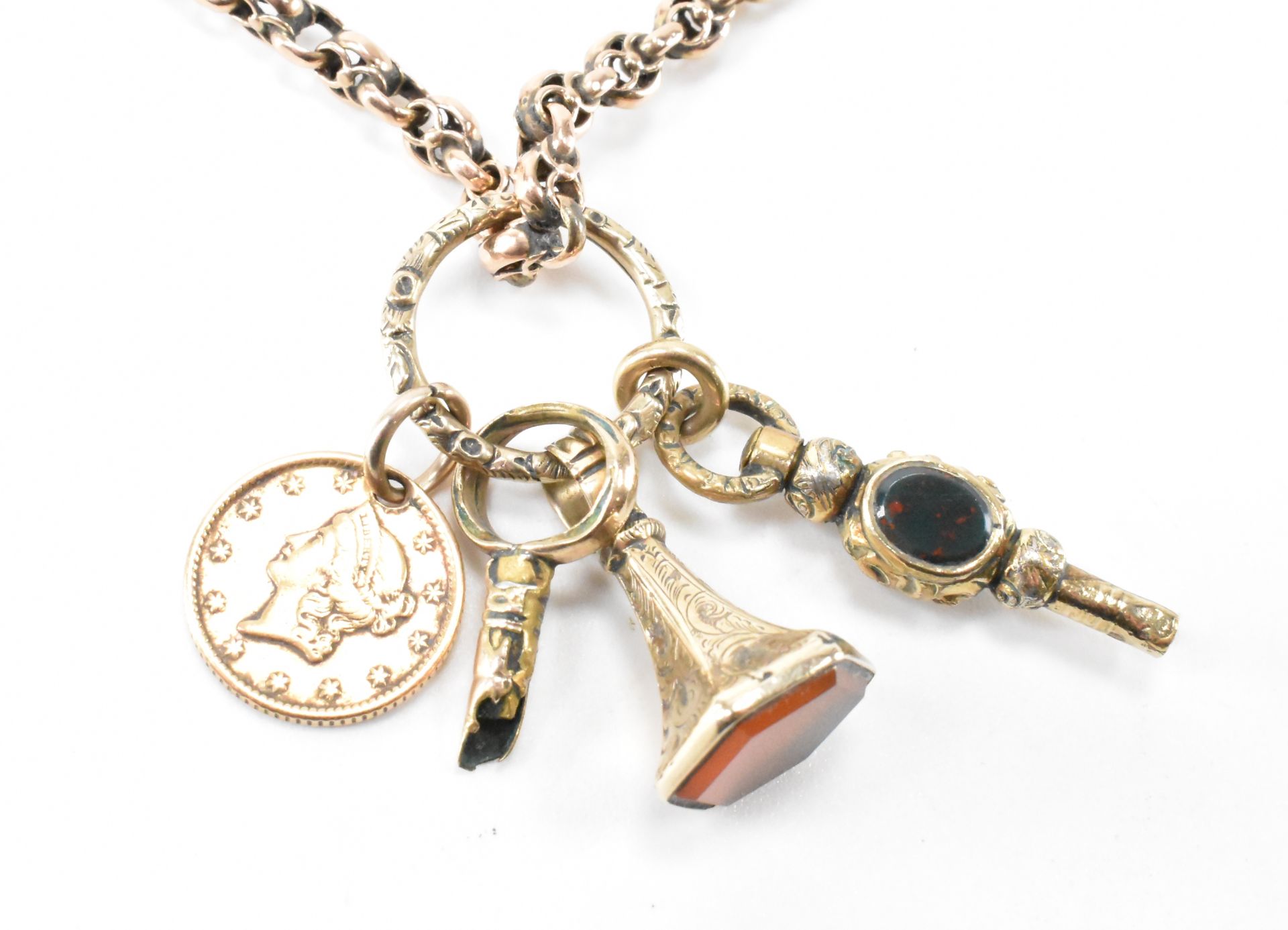 VICTORIAN POCKET WATCH CHAIN NECKLACE - Image 4 of 6