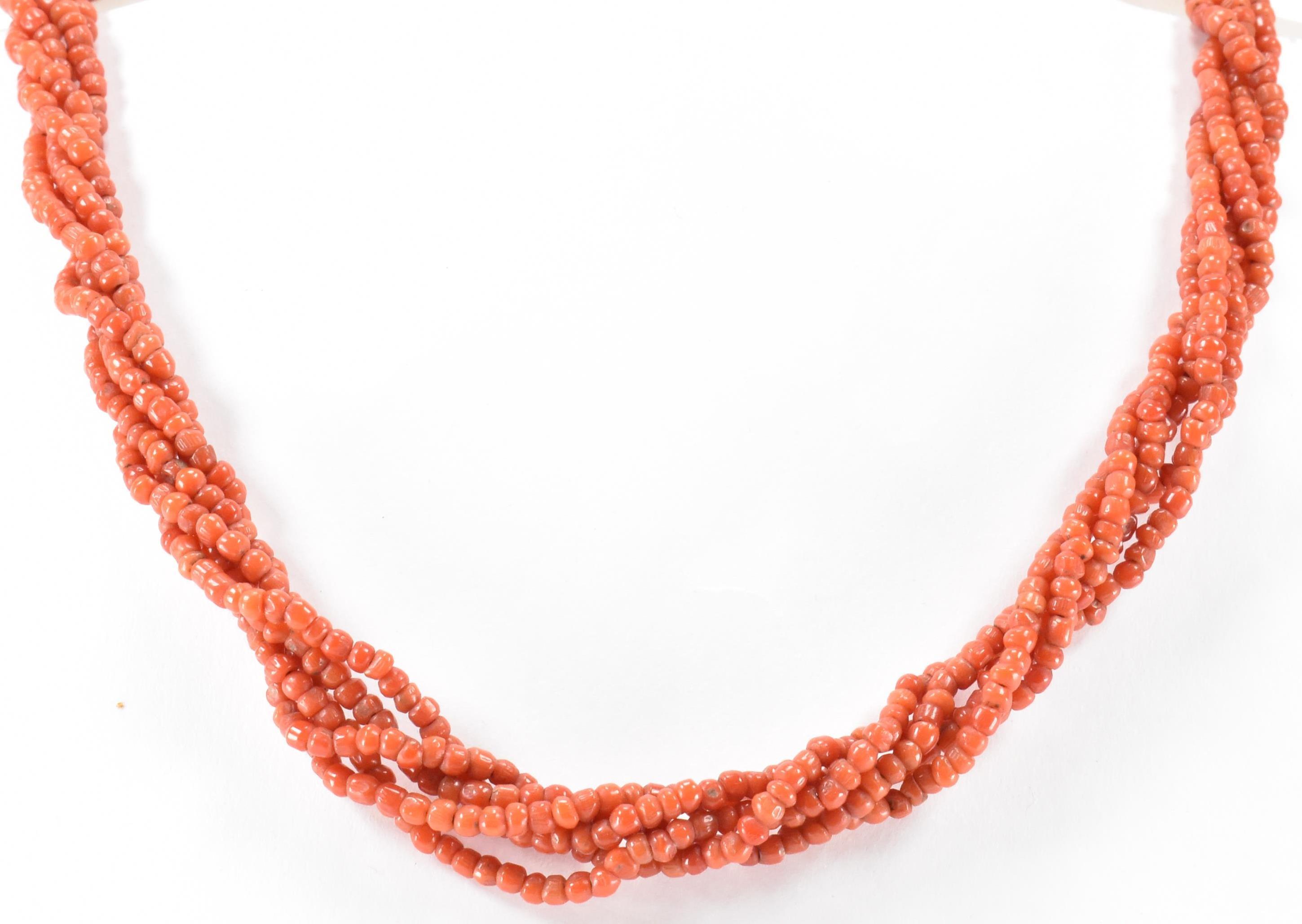 VICTORIAN GOLD & CORAL NECKLACE - Image 3 of 5