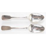 TWO SILVER HALLMARKED FIDDLE PATTERN SPOONS