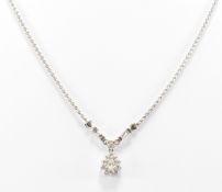 HALLMARKED 18CT GOLD & DIAMOND PENDANT NECKLACE