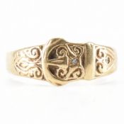 HALLMARKED 9CT GOLD BUCKLE RING