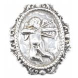 ANTIQUE SILVER CHERUB BROOCH