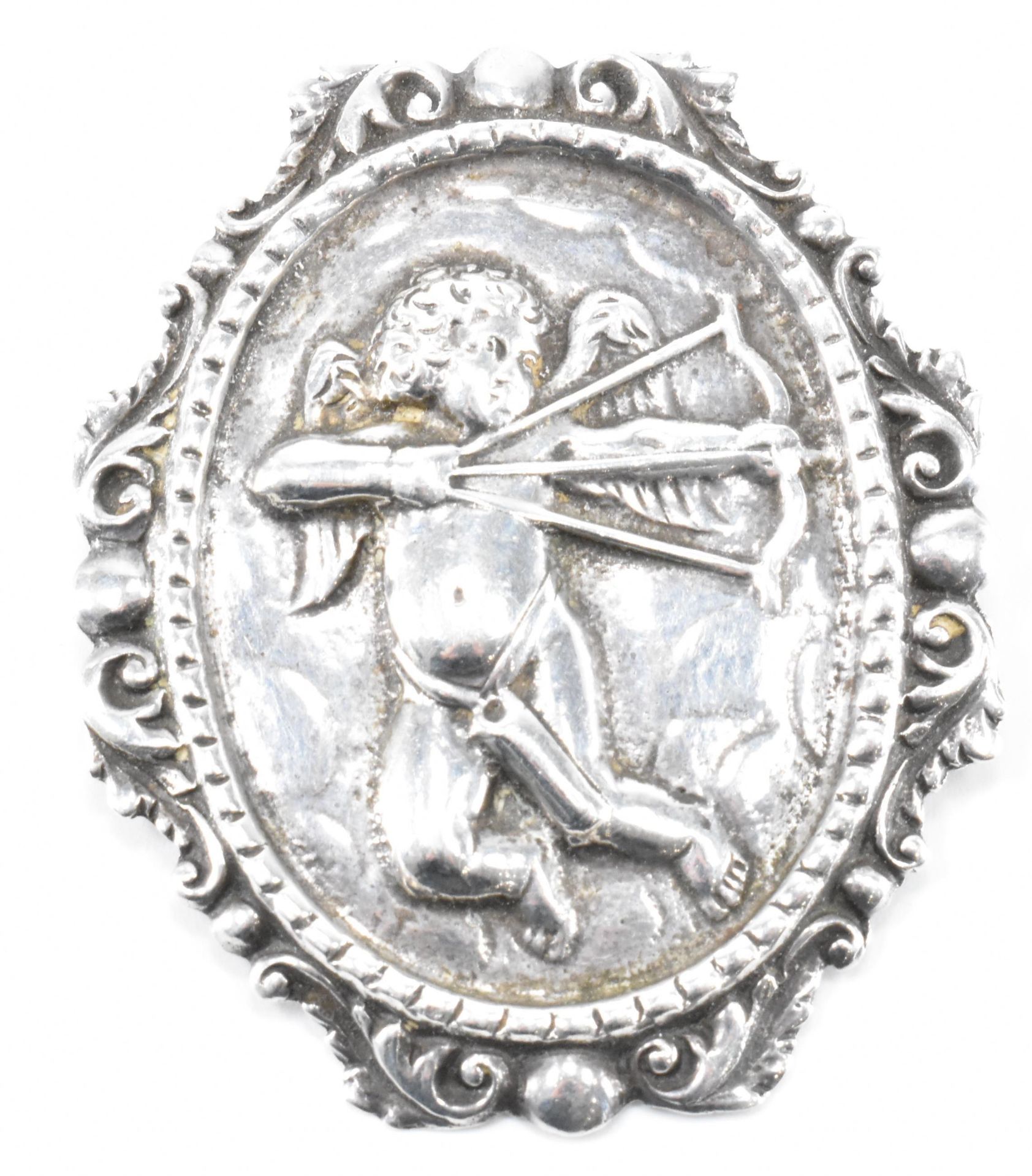 ANTIQUE SILVER CHERUB BROOCH