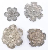 SILVER FILIGREE FLORAL PENDANTS