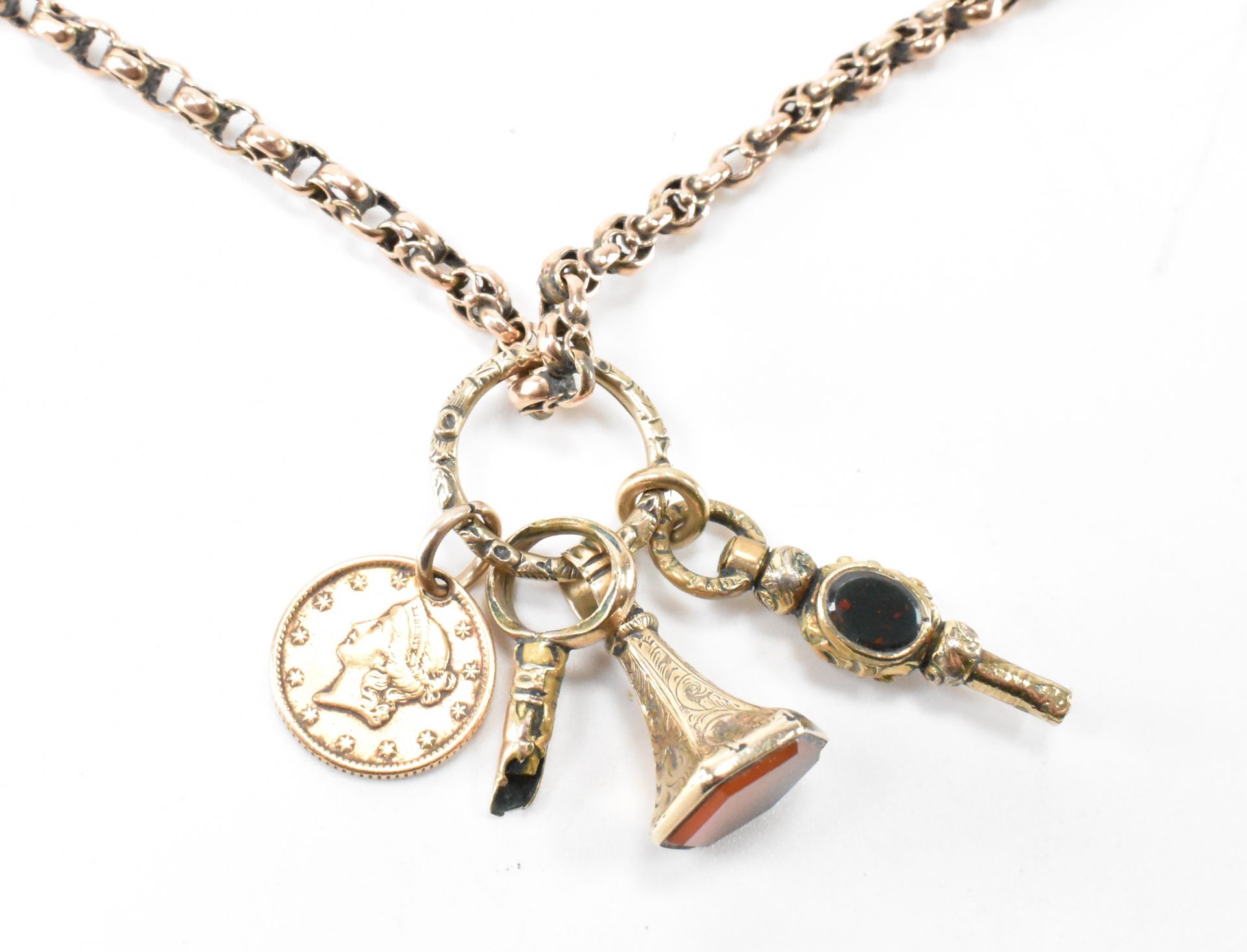 VICTORIAN POCKET WATCH CHAIN NECKLACE - Image 3 of 6