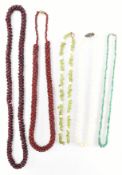COLLECTION OF BEAD NECKLACES