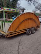 LARGE TRAVELLING FAIRGROUND CAROUSEL RIDE ON TRAILER