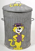 TOP CAT - MID CENTURY GALVANISED TRASH CAN BIN