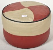 RETRO MOROCCAN STYLE VINYL POUFFE / FOOTREST