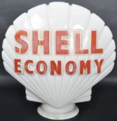 SHELL ECONOMY - EARLY 20TH CENTURY GLASS PETROL PUMP GLOBE