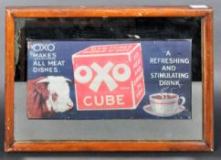 EARLY 20TH CENTURY PICTORIAL OXO ADVERTISING MIRROR