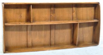 ERCOL - RETRO 20TH CENTURY BEECH AND ELM PLATE RACK