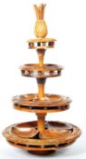 LARGE RETRO MULTI TIER LAZY SUSAN BUFFET STAND