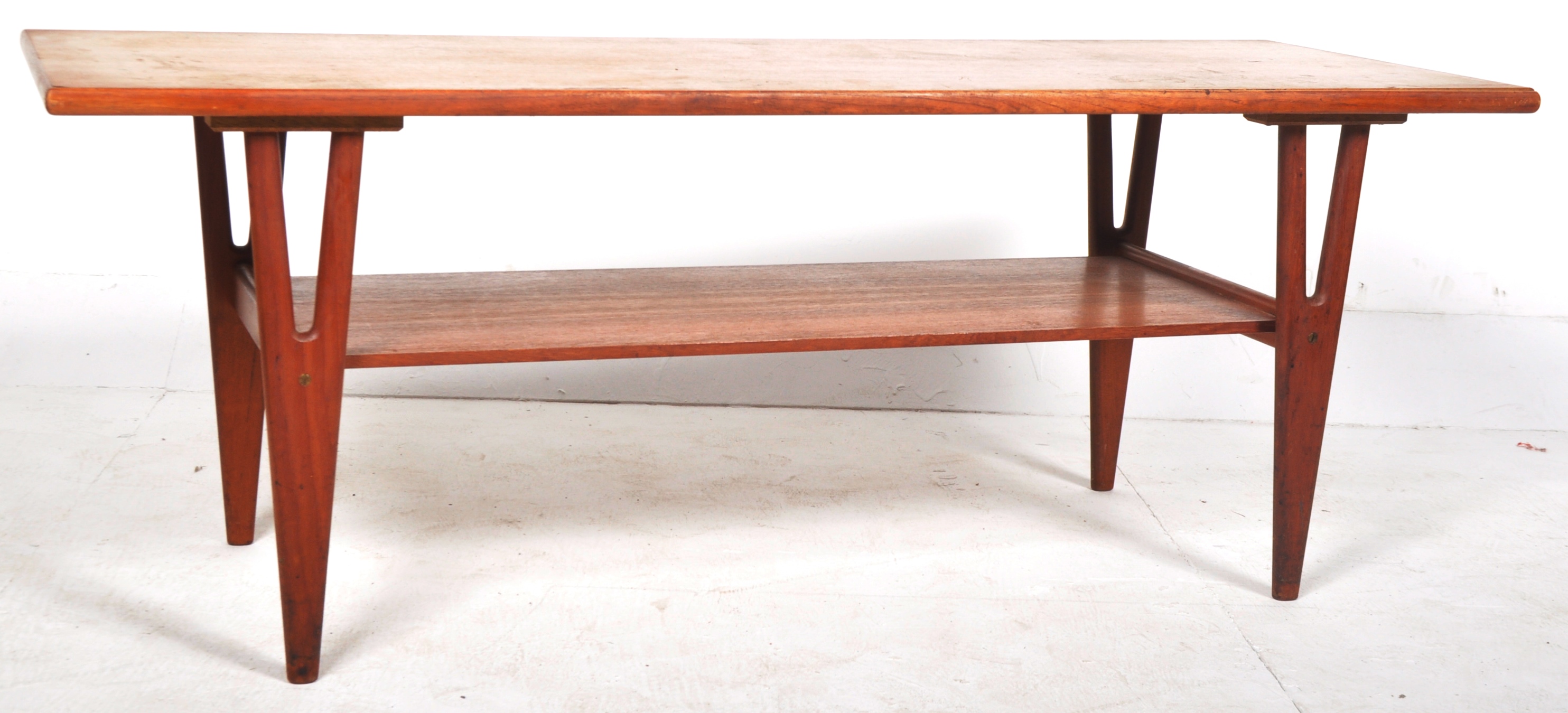 MID 20TH CENTURY DANISH TEAK WOOD LONG JOHN COFFEE TABLE