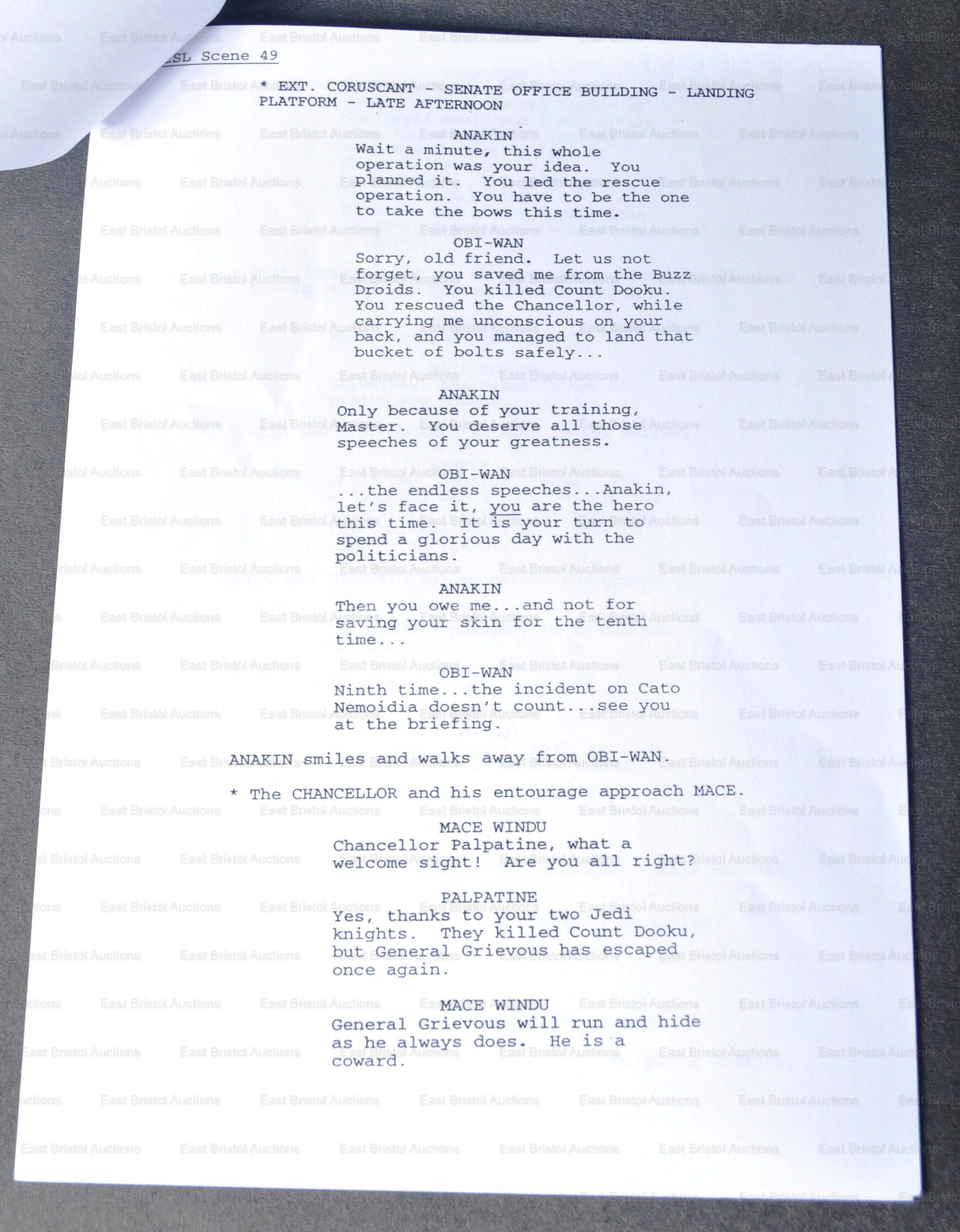 ESTATE OF JEREMY BULLOCH - STAR WARS EPISODE III - BULLOCH'S SCRIPT - Image 3 of 4