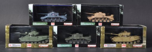 COLLECTION OF X5 HOBBY MASTERS DIECAST MODEL TANKS