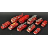 COLLECTION OF VINTAGE DINKY TOYS DIECAST FIRE ENGINE TRUCKS