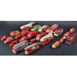 LARGE COLLECTION OF VINTAGE CORGI AND DINKY TOYS DIECAST FIRE ENGINES