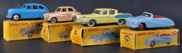 COLLECTION OF X4 VINTAGE DINKY TOYS DIECAST MODEL CARS