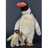 TWO VINTAGE GERMAN STEIFF SOFT TOY TEDDY BEAR PENGUINS