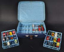 ORIGINAL VINTAGE MATCHBOX VINYL CARRY CASE WITH DIECAST CARS