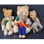 COLLECTION OF VINTAGE ENGLISH SOFT TOY TEDDY BEARS