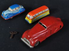 COLLECTION OF X3 VINTAGE TINPLATE CLOCKWORK CARS