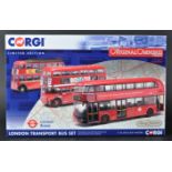 LIMITED EDITION CORGI ORIGINAL OMNIBUS LONDON TRANSPORT BUS SET