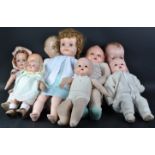 COLLECTION OF X12 VINTAGE BISQUE HEADED DOLLS