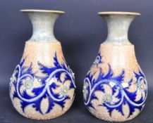 19TH CENTURY DOULTON LAMBETH GEORGE TINSWORTH VASES