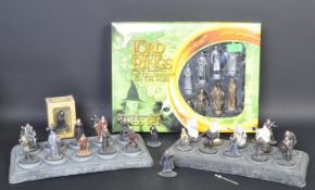 LORD OF THE RINGS DIECAST FIGURES AND PEWTER CHESS SET