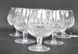 A COLLECTION OF 6 VINTAGE WATERFORD CRYSTAL BRANDY GLASSES