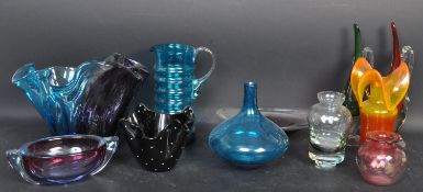 COLLECTION OF RETRO VINTAGE MID 20TH CENTURY STUDIO ART GLASS