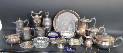 LARGE COLLECTION OF SILVER PLATE TABLEWARE