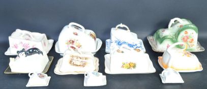 COLLECTION OF VICTORIAN & LATER CHEESE & BUTTER DISHES