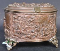 1900S AB PARIS PARISIAN BRONZED JEWELLERY CASKET