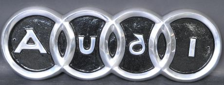 VINTAGE STYLE AUDI FOUR RING CAST ALUMINIUM SIGN