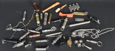 A COLLECTION OF EARLY 20TH CENTURY & VINTAGE WHISTLES