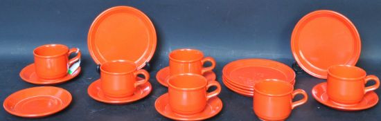 RETRO STONEWARE SET OF SIX COFFEE TRIOS