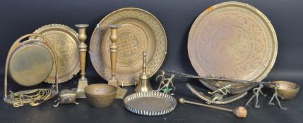 COLLECTION OF VINTAGE 20TH CENTURY BRASSWARE